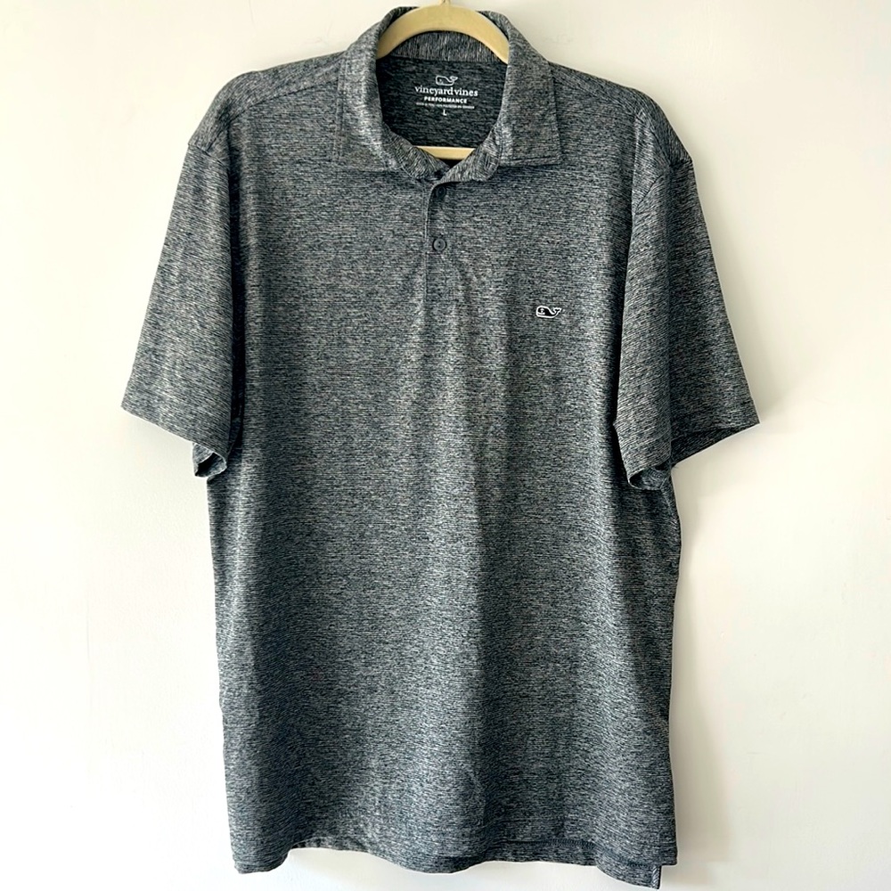 Vineyard Vines men’s polo sport shirt in grey, one wear